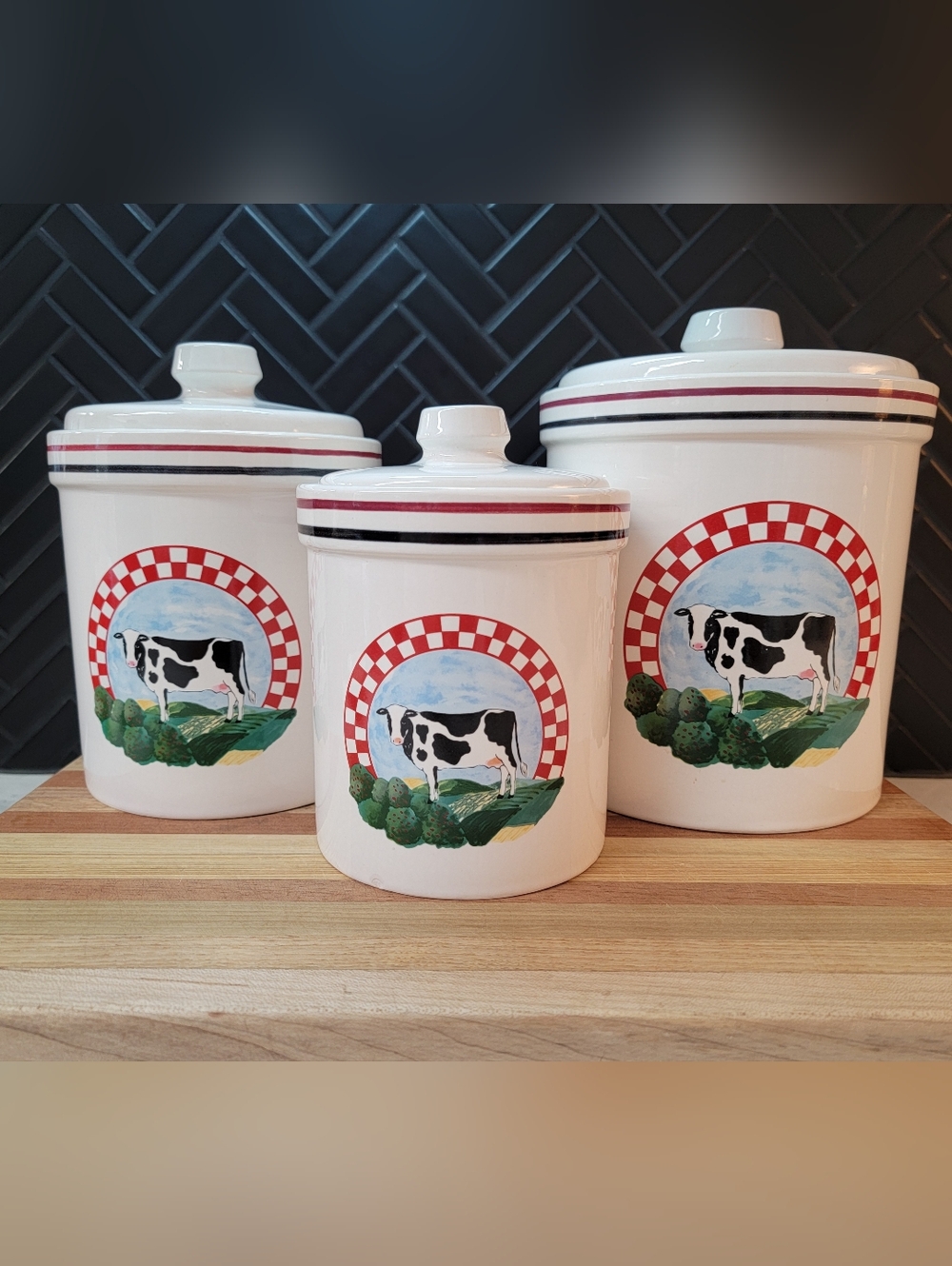 Vintage Fannie's Farm Canister Set